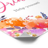 ベビーの開花明るいフローラ赤ちゃんシャワードリンク ポスター (角)