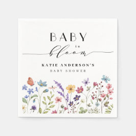 ベビーの開花春夏のフローラベビーシャワー スタンダードカクテルナプキン