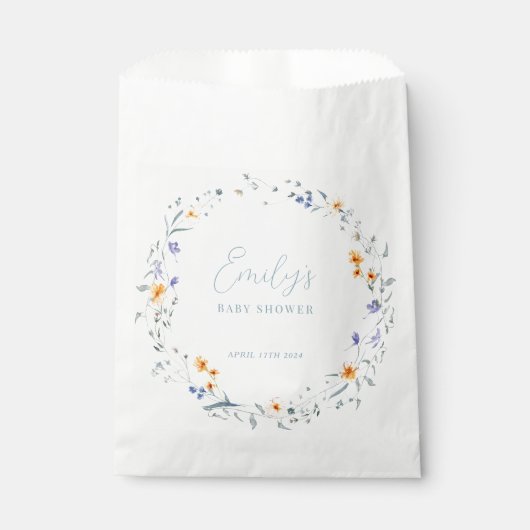 ベビーの開花春夏のフローラベビーシャワー フェイバーバッグ (正面)