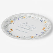 ベビーの開花春夏のフローラベビーシャワー ペーパープレート (アングル)