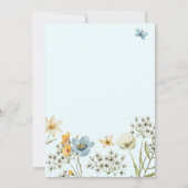 ベビーの開花春野生の花の赤ちゃんシャワー 招待状 (裏面)