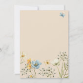 ベビーの開花春野生の花の赤ちゃんシャワー 招待状 (裏面)