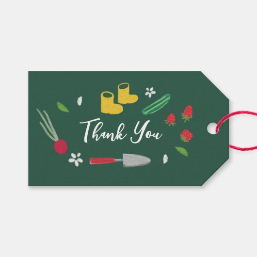 ベビーの開花栽培ガーデンファミリーベイビーシャワー ギフトタグ (正面(横))