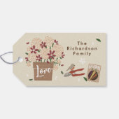 ベビーの開花栽培ガーデンファミリーベイビーシャワー ギフトタグ (裏面横)