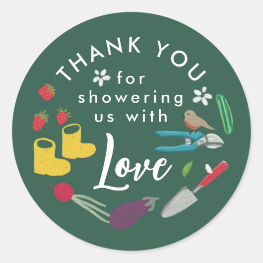 ベビーの開花栽培ガーデンファミリーベイビーシャワー ラウンドシール (正面)