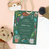 ベビーの開花栽培ガーデンファミリーベイビーシャワー 招待状