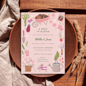 ベビーの開花栽培ガーデンファミリーベイビーシャワー 招待状