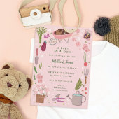 ベビーの開花栽培ガーデンファミリーベイビーシャワー 招待状