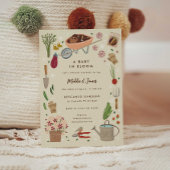 ベビーの開花栽培ガーデンファミリーベイビーシャワー 招待状