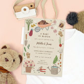 ベビーの開花栽培ガーデンファミリーベイビーシャワー 招待状