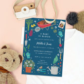 ベビーの開花栽培ガーデンファミリーベイビーシャワー 招待状