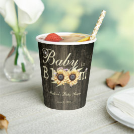 ベビーの開花水の色ひまわり赤ちゃんシャワー 紙コップ