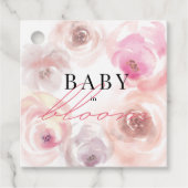 ベビーの開花水カラーバラベビーシャワー フェイバータグ (正面)