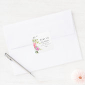 ベビーの開花水カラーフローラベビーシャワー スクエアシール (封筒)