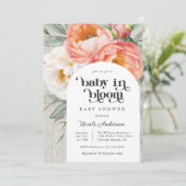 ベビーの開花水カラーフローラベビーシャワー 招待状 (スタンド正面)