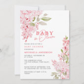 ベビーの開花水カラーフローラベビーシャワー 招待状 (正面)