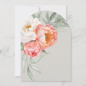 ベビーの開花水カラーフローラベビーシャワー 招待状 (裏面)