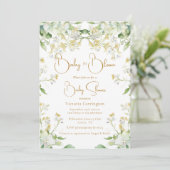 ベビーの開花水カラーフローラベビーシャワー 招待状 (スタンド正面)