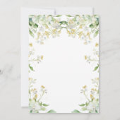 ベビーの開花水カラーフローラベビーシャワー 招待状 (裏面)