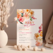 ベビーの開花水カラーフローラベビーシャワー 招待状