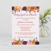 ベビーの開花水カラーフローラベビーシャワー 招待状 (スタンド正面)