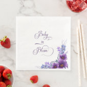 ベビーの開花水彩紫色の花の赤ちゃんシャワー (インサイチュ)