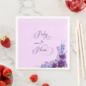 ベビーの開花水彩紫色の花の赤ちゃんシャワー (インサイチュ)