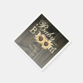 ベビーの開花水色ひまわり赤ちゃんシャワー スタンダードカクテルナプキン (角)