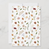 ベビーの開花水色フローラ春ベビーシャワー 招待状 (裏面)