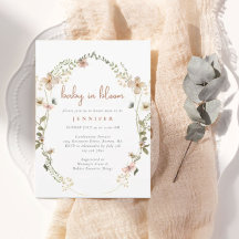 ベビーの開花水色ワイルドフラワーベビーシャワー