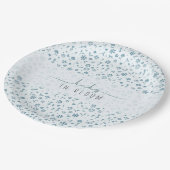 ベビーの開花男の子のシャワー ペーパープレート (アングル)