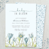 ベビーの開花男の子のシャワー 招待状