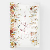 ベビーの開花背景バナー 横断幕 (縦)