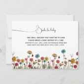 ベビーの開花花の本ベビー赤ちゃんシャワー サンキューカード (正面)