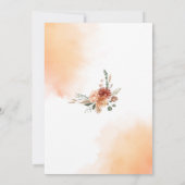 ベビーの開花花の水色ベビーシャワー 招待状 (裏面)