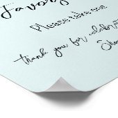 ベビーの開花花バラピンク赤ちゃんシャワーの好意 ポスター (角)