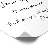 ベビーの開花花バラピンク赤ちゃんシャワーの好意 ポスター (角)