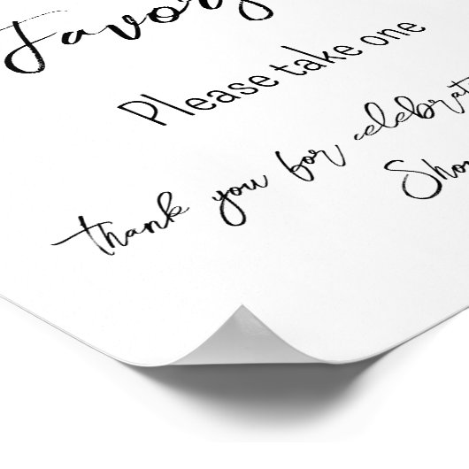 ベビーの開花花バラピンク赤ちゃんシャワーの好意 ポスター (角)