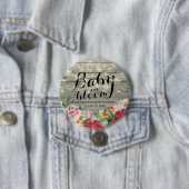 ベビーの開花赤ちゃんシャワーフラワーストリングライトウッド 缶バッジ (インサイチュ)