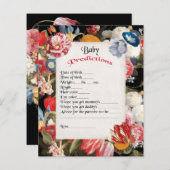 ベビーの開花赤ちゃんシャワー予測ゲーム (正面/裏面)