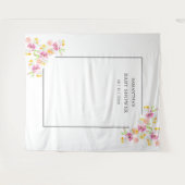 ベビーの開花赤ちゃんシャワー写真の背景 タペストリー (正面(横))