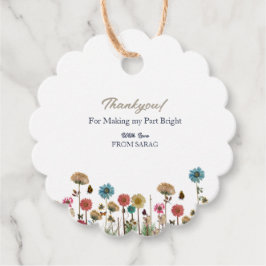 ベビーの開花野生の花の赤ちゃんシャワーサンキュー フェイバータグ