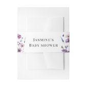 ベビーの開花野生の花の赤ちゃんシャワー固定 招待状ベリーバンド (正面例)