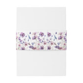 ベビーの開花野生の花の赤ちゃんシャワー固定 招待状ベリーバンド (裏面例)