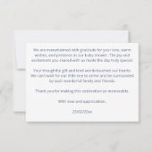 ベビーの開花野生の花の赤ちゃんシャワー サンキューカード (裏面)