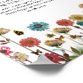 ベビーの開花野生の花ベビー時間カプセル標識 ポスター (角)