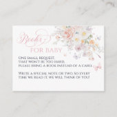 ベビーの開花野生の花蝶の赤ちゃんシャワー エンクロージャーカード (正面)