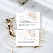 ベビーの開花野生の花蝶の赤ちゃんシャワー エンクロージャーカード