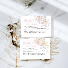 ベビーの開花野生の花蝶の赤ちゃんシャワー エンクロージャーカード