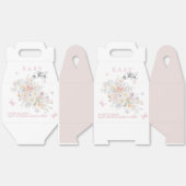 ベビーの開花野生の花蝶の赤ちゃんシャワー フェイバーボックス (見開き)